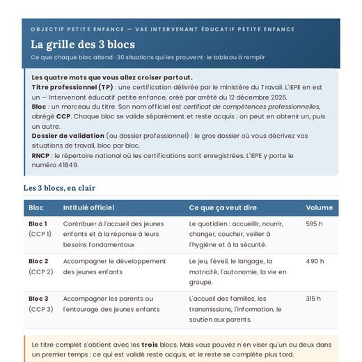 Aperçu : La grille des 3 blocs